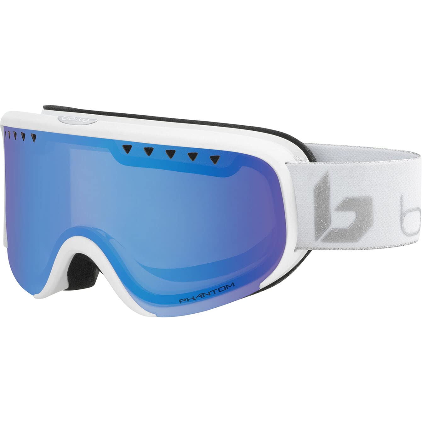 Bollé Women's Scarlett Cylindrical Snow Goggle - White Matte Silver Corp | Phantom+