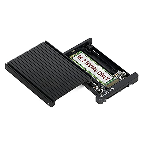 ICY DOCK M.2 PCIe 3.0/4.0 NVMe SSD to 2.5" U.2 SSD Converter / Mounting Adapter with Heatsink | EZConvert MB705M2P-B