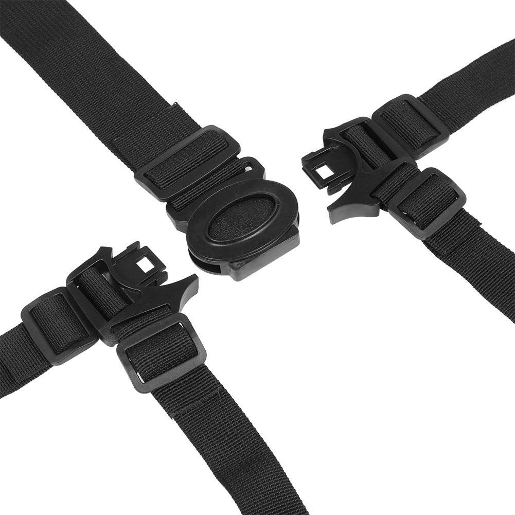 Harness Stroller Children Pushchair Rotating Protection Adjustable Shoulder Strap Belts Straps Universal Baby 5 Point Harness Belt High Chair Safety Belts for Pram Accessories(Black)