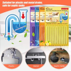 Drain Sticks Drain Stix Drainstix Drain Cleaner Sticks for Drains Drain Cleaner Sticks for Clogs Remover Eliminating Smelly Odor Sink Disposable Drain Stix As Seen On TV