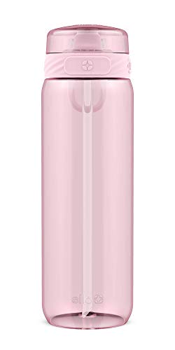 Ello Cooper BPA-Free Tritan Plastic Water Bottle with Silicone Straw, 28 oz (Pink Cashmere)