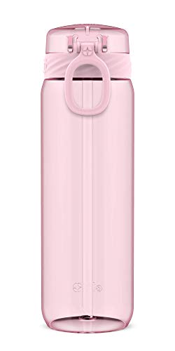 Ello Cooper BPA-Free Tritan Plastic Water Bottle with Silicone Straw, 28 oz (Pink Cashmere)