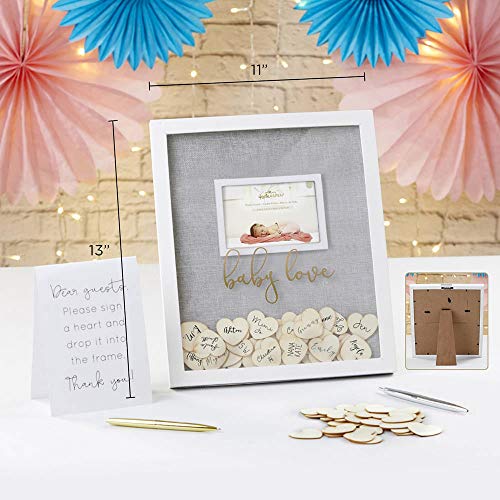 Kate Aspen Baby Shower Guest Book Frame Guestbook Alternative, One Size, Gold