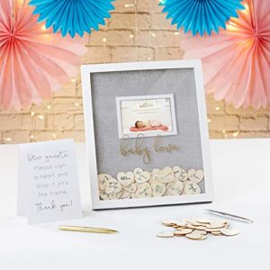 Kate Aspen Baby Shower Guest Book Frame Guestbook Alternative, One Size, Gold