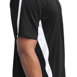 Ford Shelby Cobra Pocket Print Colorblock Polo, Black White 4XL