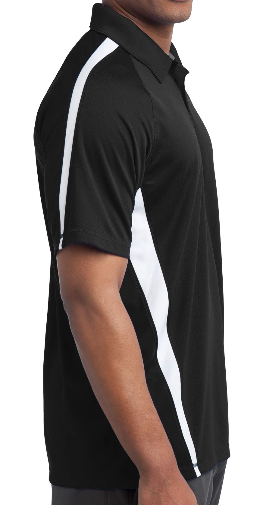 Ford Shelby Cobra Pocket Print Colorblock Polo, Black White 4XL