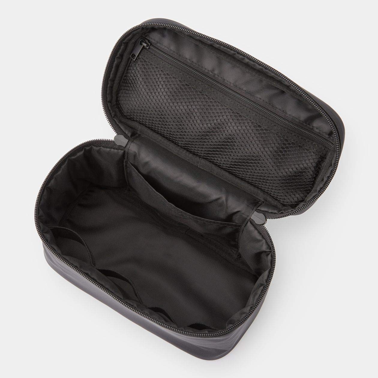 MUJI 02869069 Nylon Pouch with Hand, Black, Approx. 4.9 x 8.1 x 4.1 inches (12.5 x 20.5 x 10.5 cm)