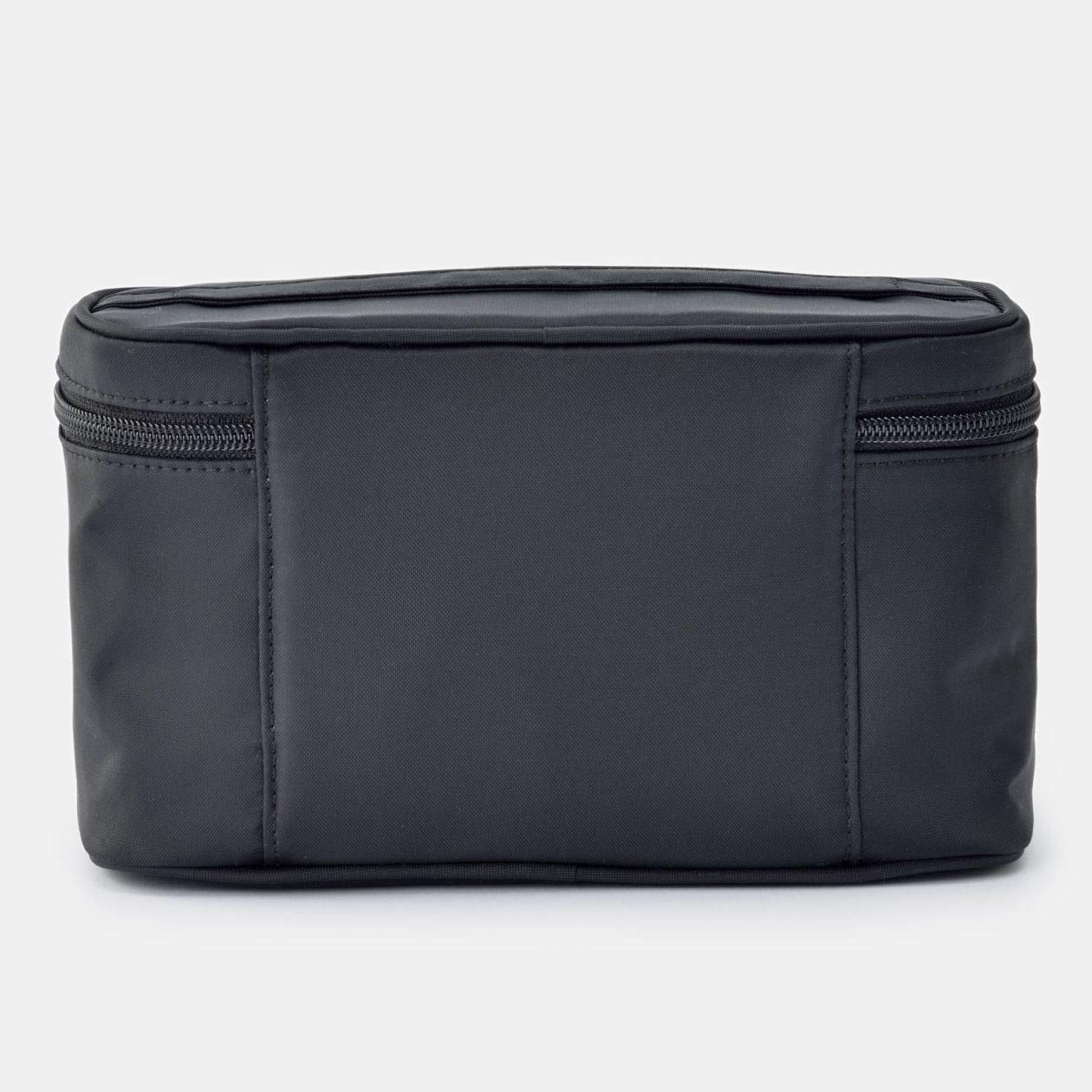 MUJI 02869069 Nylon Pouch with Hand, Black, Approx. 4.9 x 8.1 x 4.1 inches (12.5 x 20.5 x 10.5 cm)