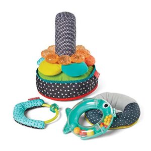 Infantino Sensory Engaging Textures & Sounds Activity Stacker for Babies & Toddlers, 6 Pieces