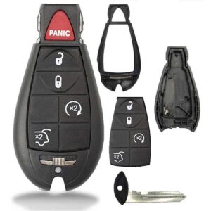 1 new keyless entry 5 buttons remote start car fobik key fob fobik shell / case m3n5wy783x iyzc01c for jeep commander and grand cherokee - (no electronics or chip inside)