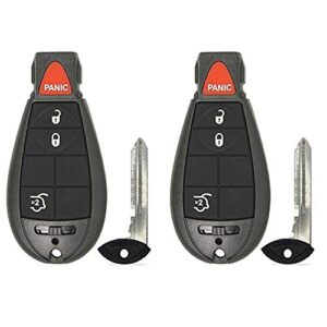 2 New Keyless Entry 5 Buttons Remote Start Car Key Fob Fobik M3N5WY783X, IYZ-C01C for Grand Cherokee & Commander