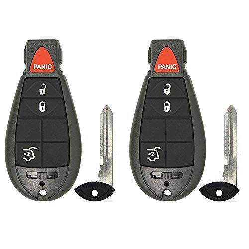 2 New Keyless Entry 5 Buttons Remote Start Car Key Fob Fobik M3N5WY783X, IYZ-C01C for Grand Cherokee & Commander