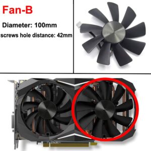 inRobert GAA8S2U GA91S2H Video Card Fan Replacement for Zotac GTX 1070 Ti Mini,GTX 1080 Ti Mini Graphic Card (Fan-AB)