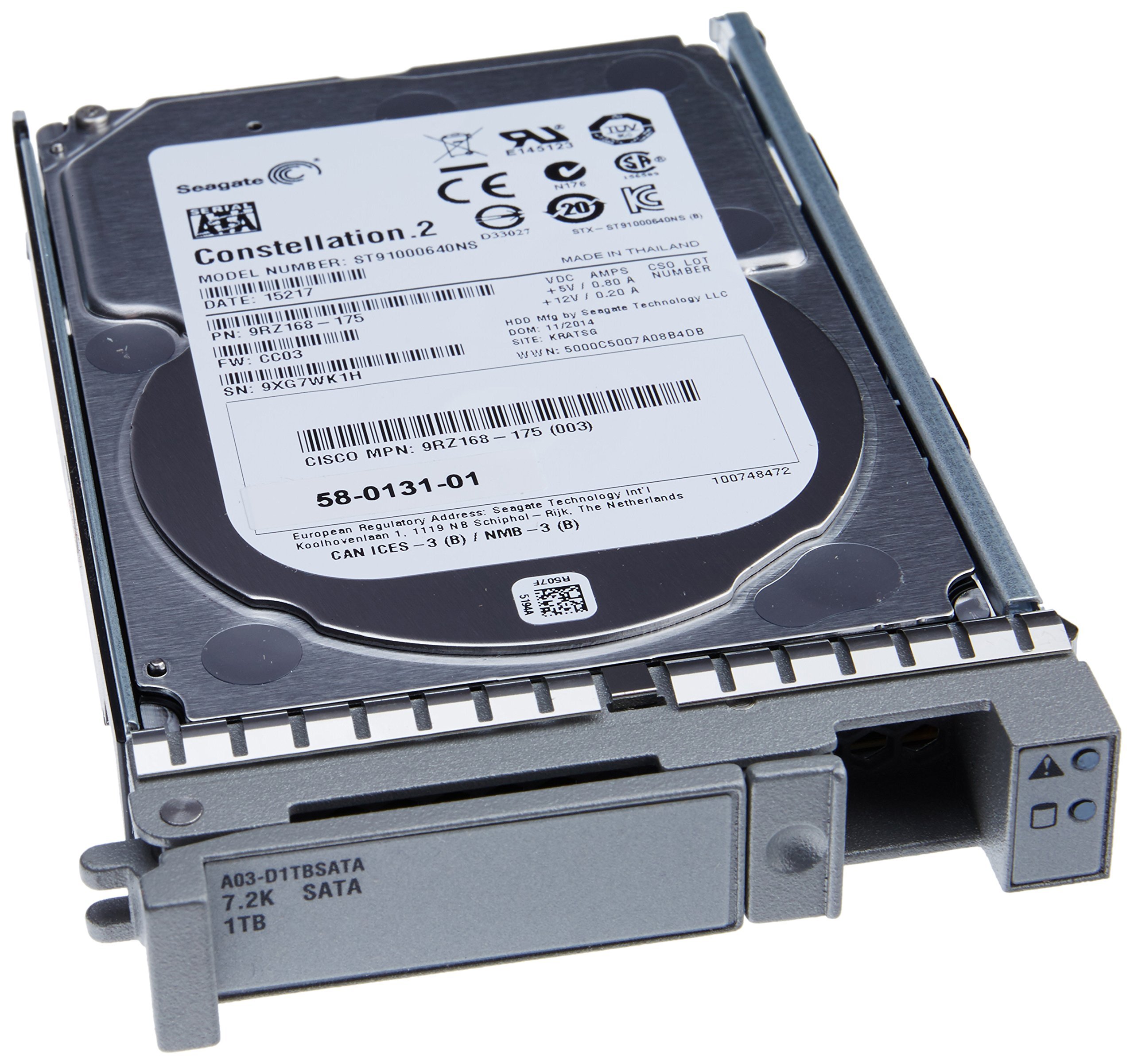 Cisco A03-D1TBSATA 1TB 6Gb SATA 7.2K RPM SFF HDD/Hot plug