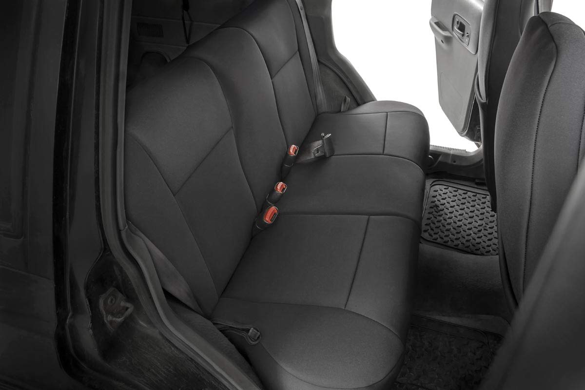 Rough Country Neoprene Seat Covers for 1997-2001 Jeep Cherokee XJ - 91022, Black, Front/Rear