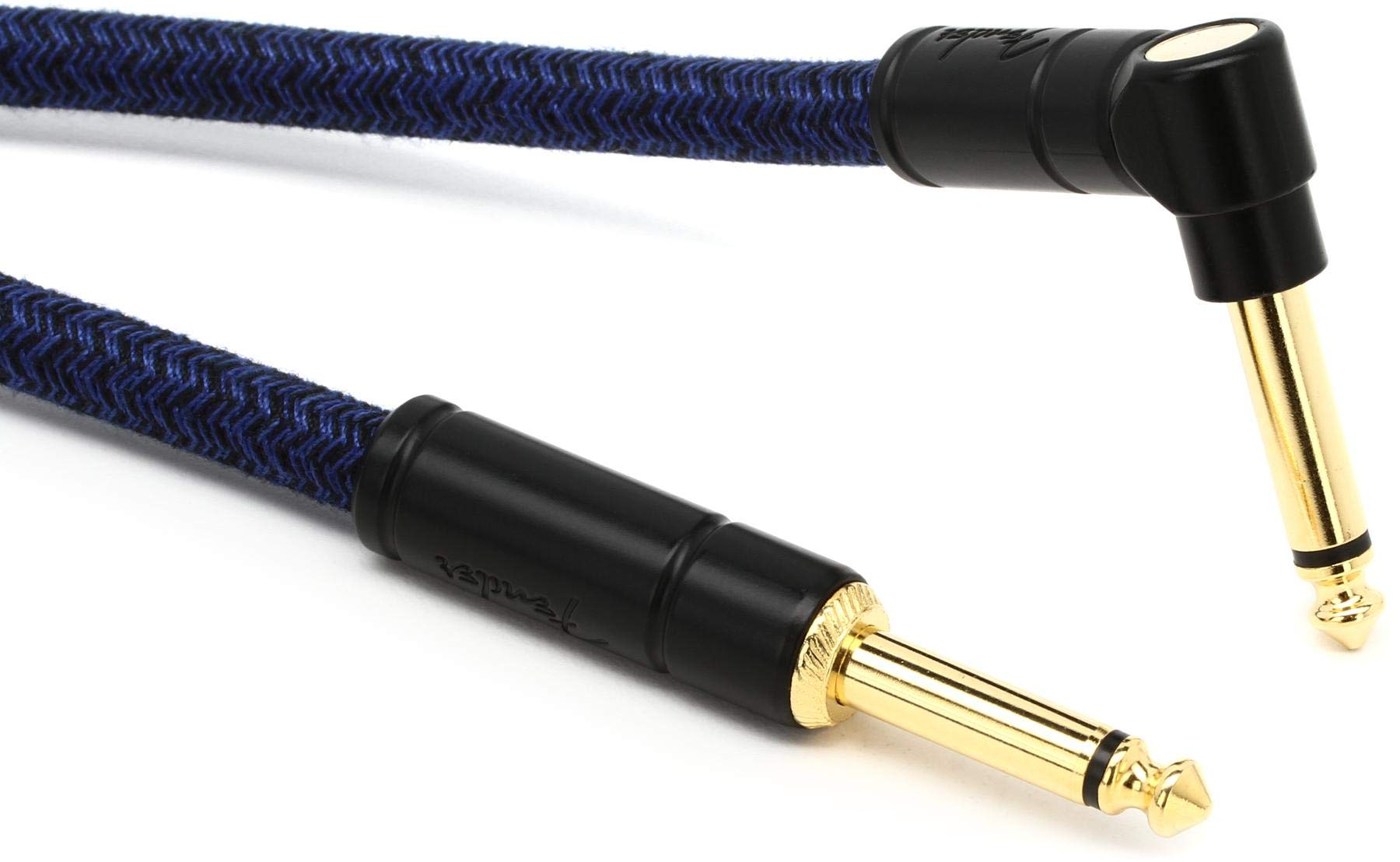 Fender Festival Hemp Instrument Cable, Straight/Angle, Blue Dream, 10ft