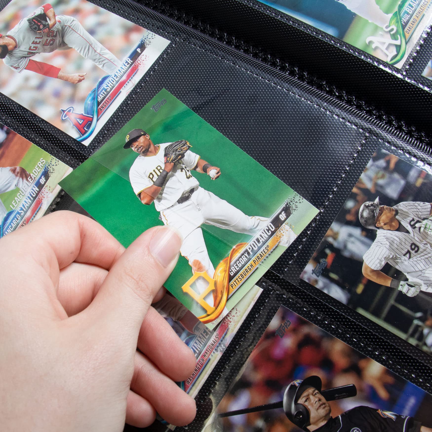 9 Pocket Baseball Card Binder | White | 20 Double-Sided Pages | 360 Side-Loading Card Protector Storage Pockets Compatible with 2.5" x 3.75" Cards, Trading Card TCG Games, Magic MTG, Pokemon, & Yugioh