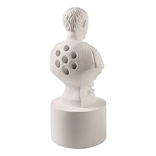 WHAT ON EARTH Julius Caesar Pencil Holder Stab Back Ides of March Pencil Holder for Desk, Roman Bust Statue with Back Stabbed Holes