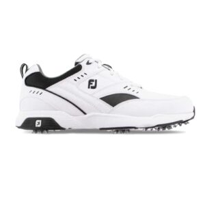 FootJoy Men's Sneaker Golf Shoes, White/Black, 9