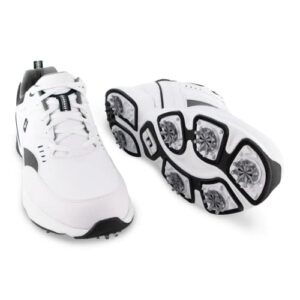 FootJoy Men's Sneaker Golf Shoes, White/Black, 9