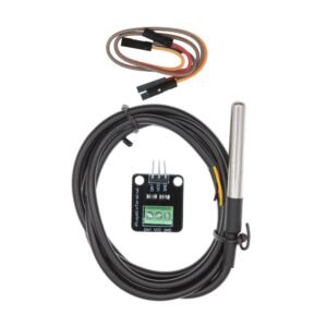 ds18b20 temperature sensor module kit waterproof 100cm digital sensor cable stainless steel probe terminal adapter