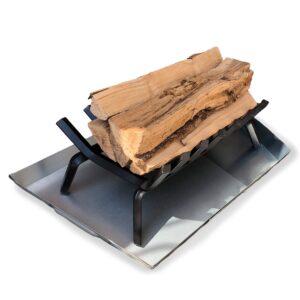 essentially yours adjustable fireplace tray | stainless steel expandable ash and ember holder pan | nuts and bolts included for additional stability