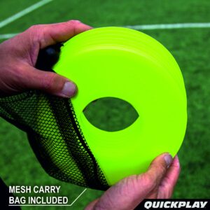 QUICKPLAY PRO Quick-Pick Flat Markers The Original Flat Field Cone! Easy Carry Spot Markers (Set of 10) (Multi-Colored)