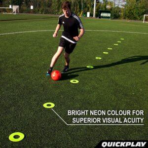 QUICKPLAY PRO Quick-Pick Flat Markers The Original Flat Field Cone! Easy Carry Spot Markers (Set of 10) (Multi-Colored)