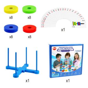 VATOS Board Magnetic Kids Game, Matching Game for Kids Age 3 4 5 6 7 8, Fun STEM Science Toy for Children Boys & Girls Gift