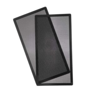 287mm 140mm x 2 pc fan dust mesh filter 11.3inch x 5.79inch pvc computer pc case dust proof filter cover magnetic black 2-pack