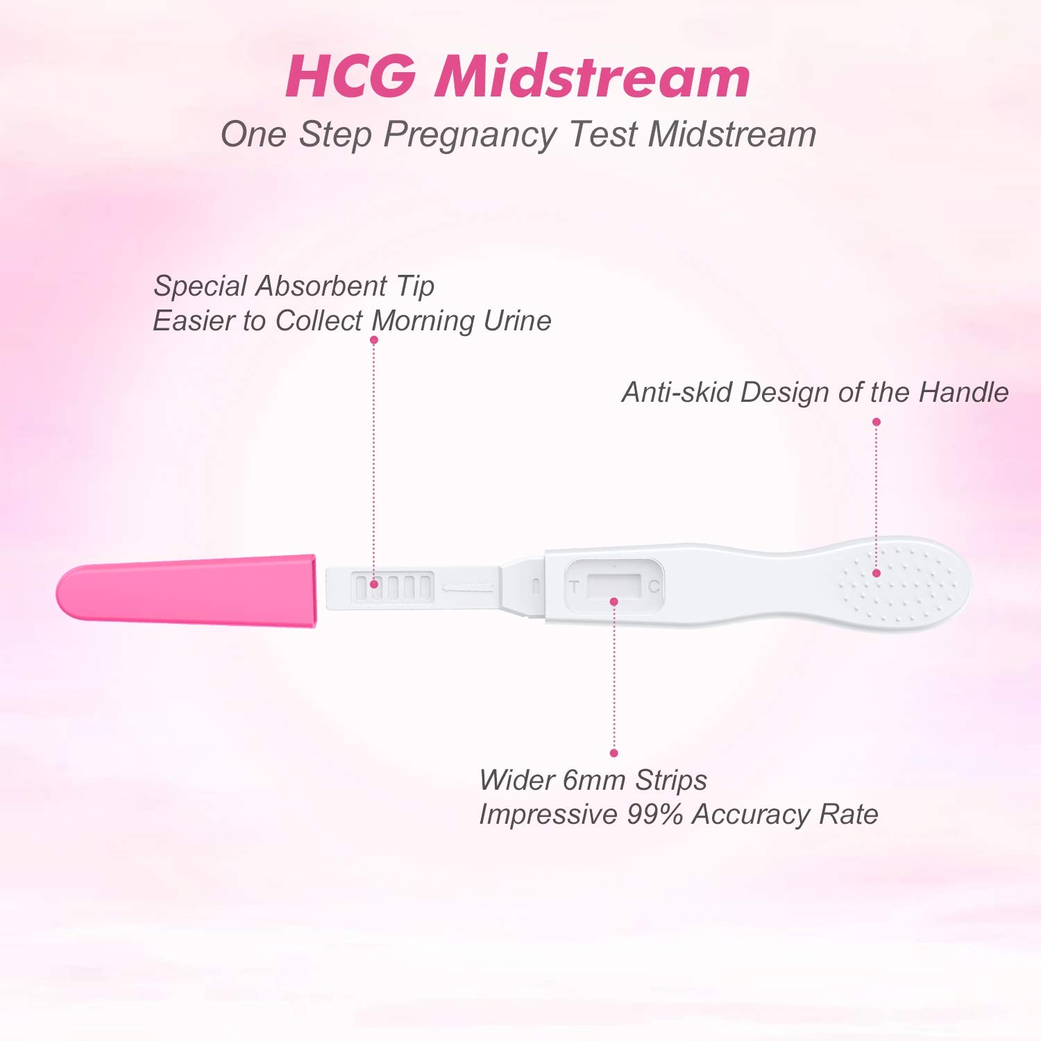 MomMed Midstream Pregnancy Test - Home Pregnancy Test – Early Detection Test, Incredibly Accurate – Super Fast Results – HCG Testing Kit - 6 Pack