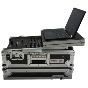 Harmony Audio HC10MIXLT Flight DJ Laptop Glide 10" Mixer Custom Case Compatible with Traktor Z2