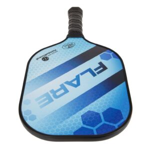 Rally Flare Graphite Pickleball Paddle - Blue | Polymer Honeycomb Core, Graphite Face | Lightweight Control, Power, Spin | Paddle Cover Included in Bundle | USAPA Approved