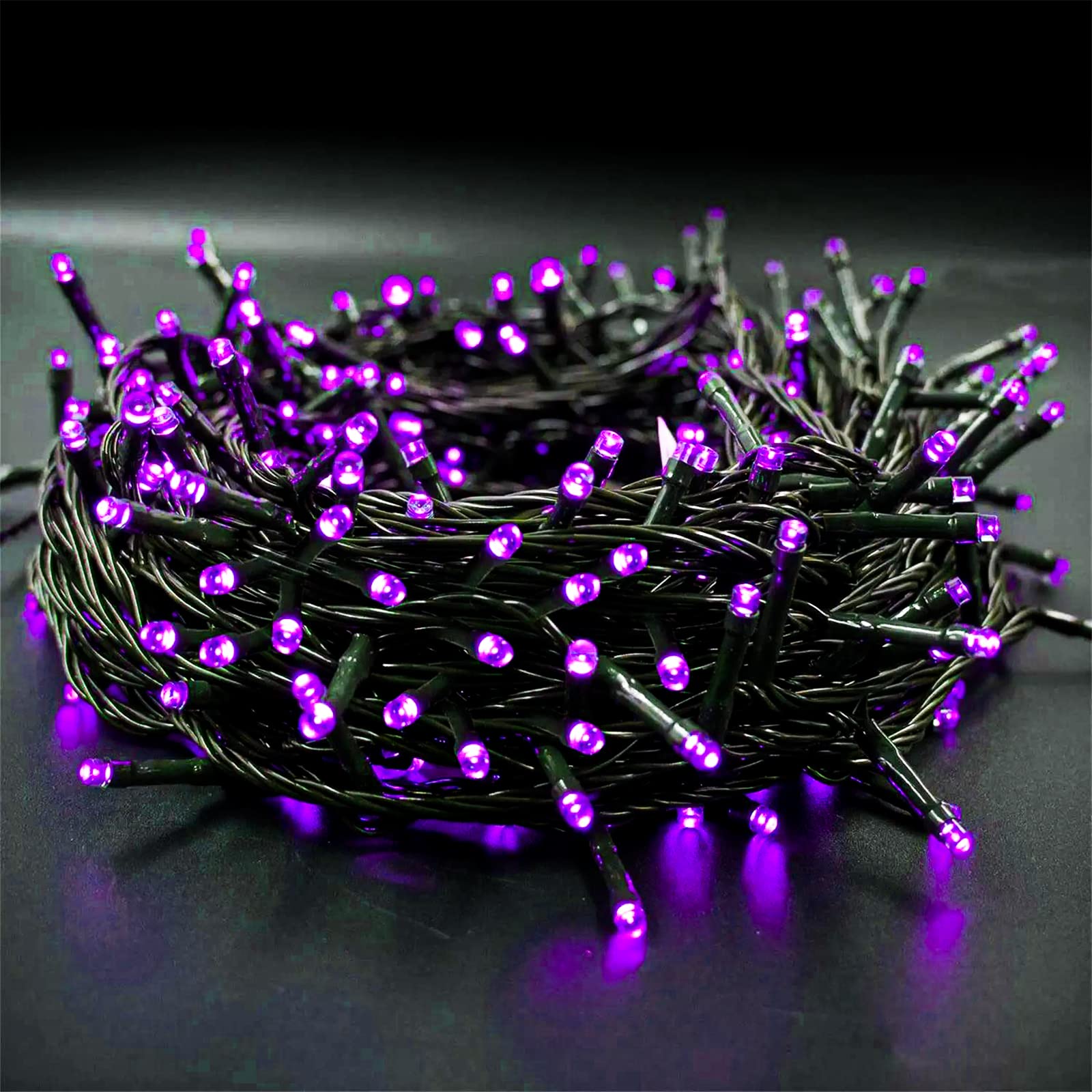 Twinkle Star 200 LED 66FT Halloween Fairy String Lights, Halloween Decoration Lights with 8 Lighting Modes, Mini String Lights Plug in for Indoor Outdoor Christmas Tree Decor, Purple