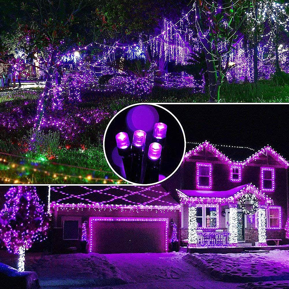 Twinkle Star 200 LED 66FT Halloween Fairy String Lights, Halloween Decoration Lights with 8 Lighting Modes, Mini String Lights Plug in for Indoor Outdoor Christmas Tree Decor, Purple