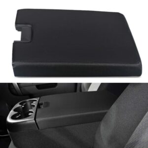 vanjing compatible with center console lid armrest kit cover with latch chevy gmc silverado suburban tahoe sierra 2007-2013 pickup center console cover repair kit-replaces 20864154