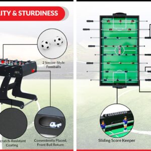 KICK Monarch 48" Folding Black Foosball Table