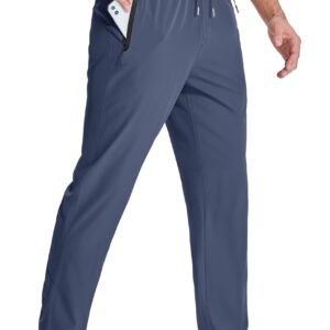 MAGCOMSEN Mens Pants Stretch Gym Pants Quick Dry Workout Athletic Pants Lightweight Sweatpants with Pockets Sweat Pants Men Adult Blue