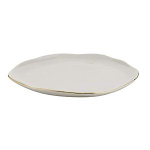 creative brands table sugar ceramic lunch/salad plate, medium, grey