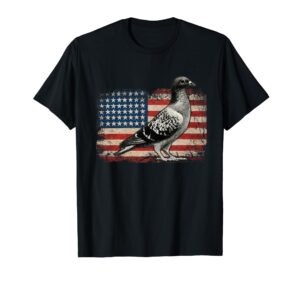 pigeon bird 4th of july usa patriotic pigeon usa flag t-shirt