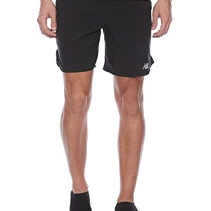 New Balance Men's Impact Run 7 Inch Short, Black , Medium