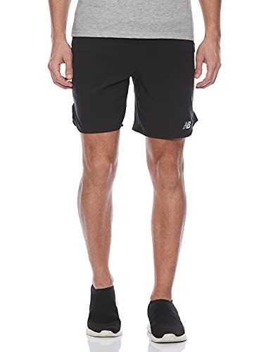 New Balance Men's Impact Run 7 Inch Short, Black , Medium