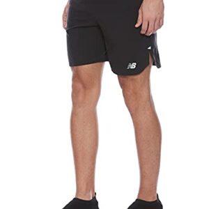 New Balance Men's Impact Run 7 Inch Short, Black , Medium