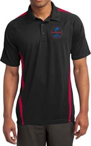 ford mustang shelby blue and red colorblock polo, black red 4xl