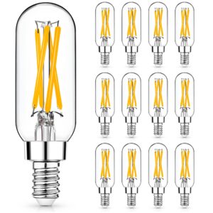 mlambert 12 pack e12 led edison bulb,4w equal 40w e12 candelabra bulb 2700k,dimmable t6 t25 led bulb,e12 bulb,small bulb for chandelier,not e26 base