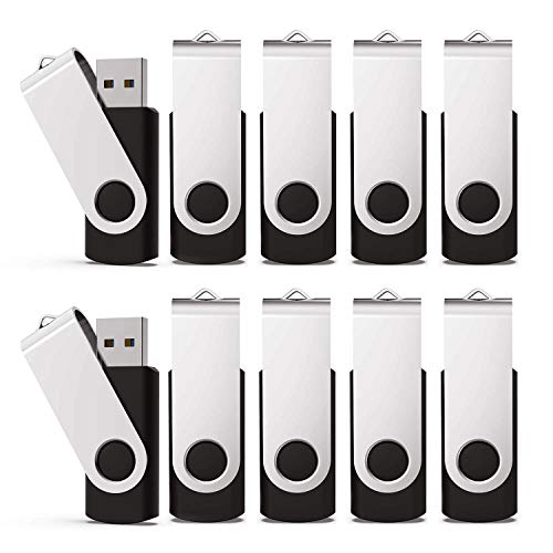 USB 3.0 Flash Drive, KEXIN 16 GB Flash Drive 3.0 16GB Thumb Drive Bulk Jump Drive Memory Stick Zip Drive, Black 10 Pack