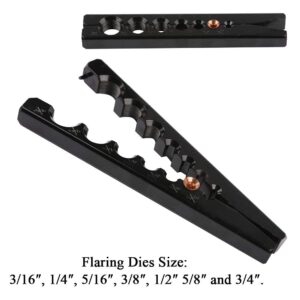 Wostore Tubing Flaring Tool Kit - 7 Dies for Eccentric Flares on 3/16-3/4 inch Copper Pipes - Ideal for Refrigeration HVAC Plumping Work