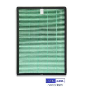 PUREBURG Replacement True HEPA Filter Kit Compatible with RabbitAir BioGS 2.0 Ultra Quiet Model SPA-550A and SPA-625A Air Purifiers, H13 High-efficiency True HEPA Activated carbon Filter Air Clean