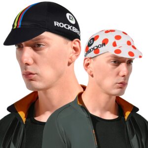 Hysenm 2 Pack Cycling Cap Helmet Liner Skull Cap for Men, Bike Hat Cycling Cap for Men Under Helmet Motorcycle Bicycle Caps Sweat Caps