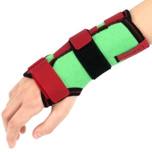 ortonyx kids wrist support immobilider brace with splint / acjb2302grn